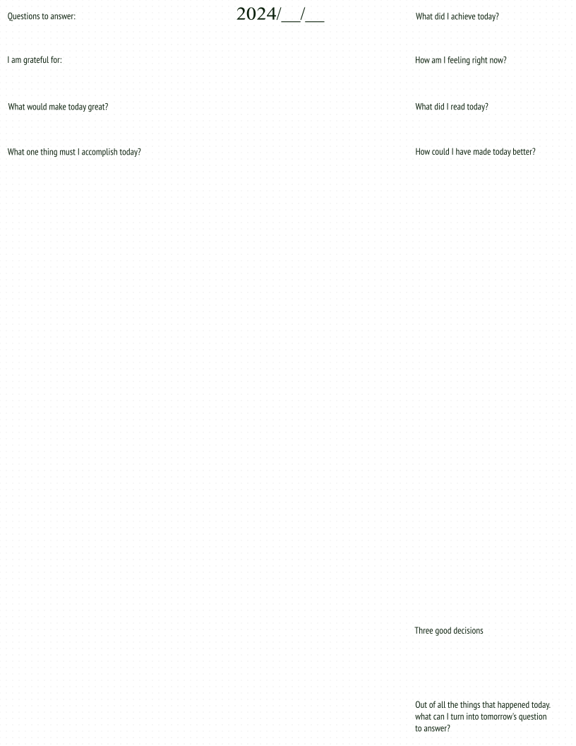 2023 Daily Journal Template
